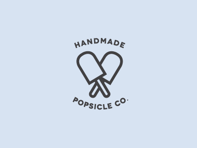 Handmade Popsicle Co. branding icon identity logo novecento popsicle type