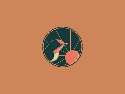 Swallow's Nest Exploration badge bird branding icon iconography identity illustration mark sun