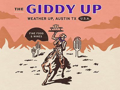 Giddy Up, Y'all cowboy horse hot luck hotluck shramp texas
