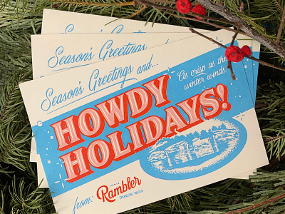 Howdy Holidays! holiday howdy postcard typography