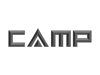 Camp graphic design logotype typography