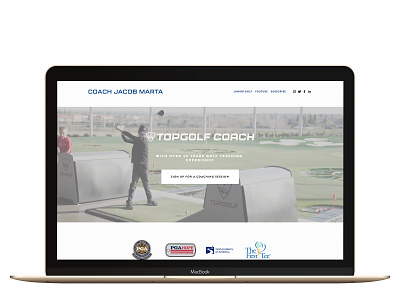 Custom Website - Golf Instructor branding coach golf golf coach instruction instructor pga sports website squarespace topgolf web designer website design website designer
