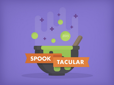 Spooktacular Volunteer Badge badge cauldron design halloween illustration purple vector