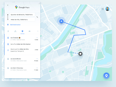 Google Maps UI Redesign app desktop desktop app google google maps itinerary map redesign tablet tourism travel trip ui ux