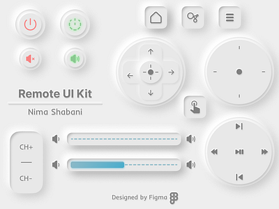 Google TV Remote UI Kit design graphic design mobile app product product design remote control ui ux