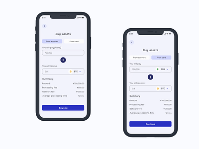 Crypto on-ramp ui design