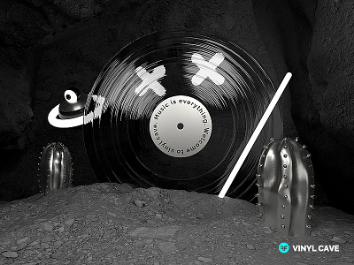 Vinyl Cave arnoldrender c4d character illustration