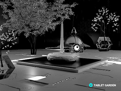 Tablet Garden arnoldrender c4d character illustration