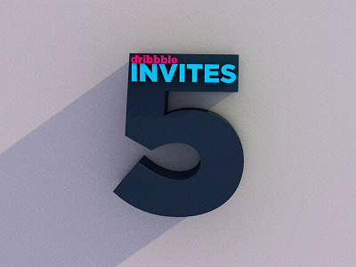 5 Dribbble Invites c4d cinema4d dribbble dribbble invite free game invites photoshop scouts team