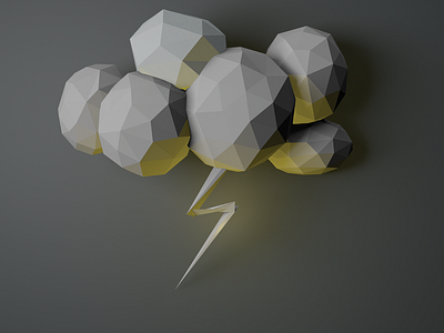 Low-Poly Weather Process 3d bolt c4d cinema cinema 4d clouds lightening low poly lowpoly process render scene storm texture unlit weather