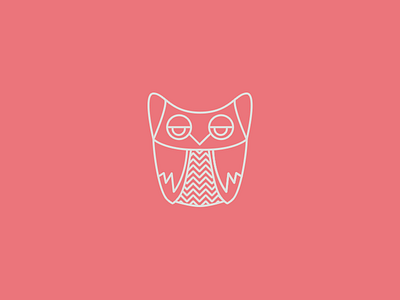 Owl Print flat illustration line art owl simple