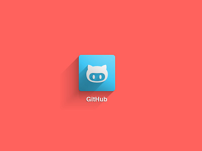 GitHub's Octocat github icon iconography illustration logo octocat shadow