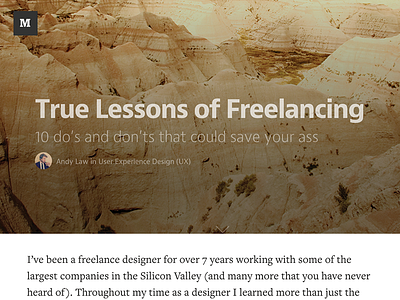 True Lessons of Freelancing article design freelance freelancing list medium publication