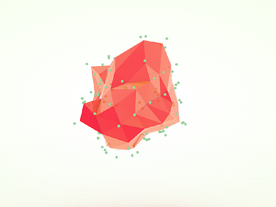 Organic Shape (Animation) c4d cinema4d logo low low poly model poly r15 render triangles tut
