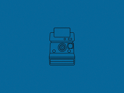 Polaroid Camera camera icon illustration line art vector