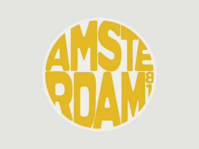 Amsterdam amsterdam coaster custom font lettering logo sketch travel