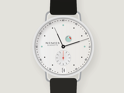 Nomos Watch brand clock face illustration nomos numbers time watch wrist