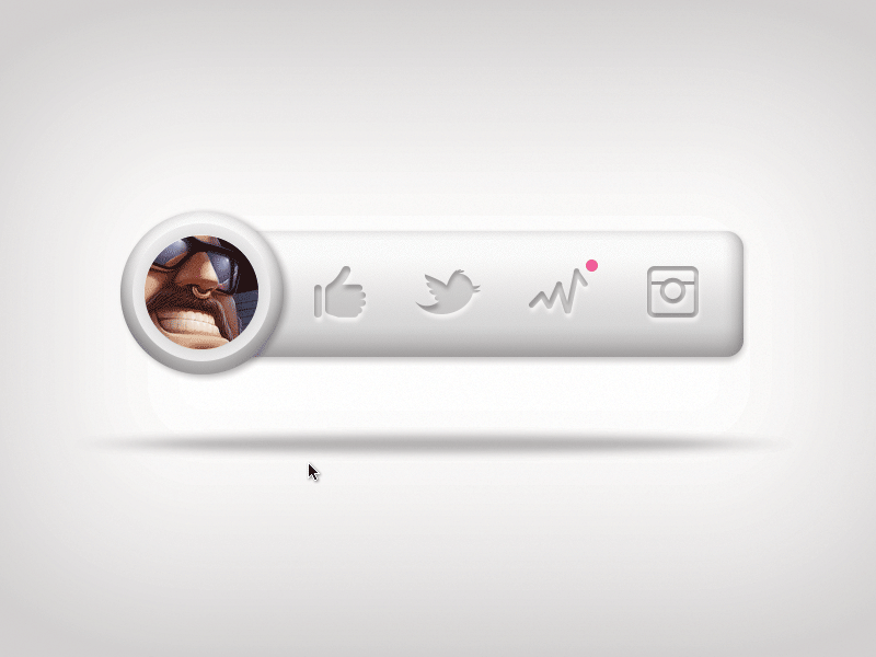 Dribbble Notification Widget (Animated) animation desktop dribbble facebook instagram notification retina twitter widget