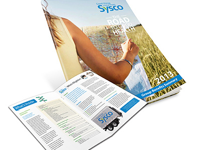 Sysco Benefits Guide 2013 brochure corporate design guide layout