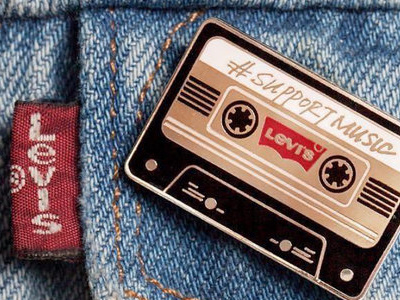 Levi's Music Pin Project enamel pin levis pintrill supportmusic