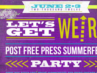 Free Press Summer Fest Post Party Poster