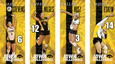 University Of Iowa Volleyball Senior Banners