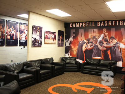 Seebridge Media Sports Graphics | Campbell University Basketball graphics mural sports wall