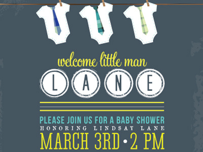 Baby Lanes Shower Invitation color invitation scheme