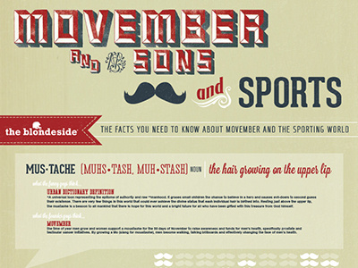 Movember + The Blonde Side Infographic infographic