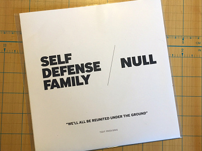 Null - "generic" test pressing covers 7 generic null record