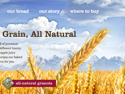 Big Sky Natural Foods big sky parallax web design