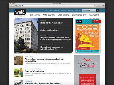 Weld for Birmingham alt weekly birmingham blog news newspaper web design