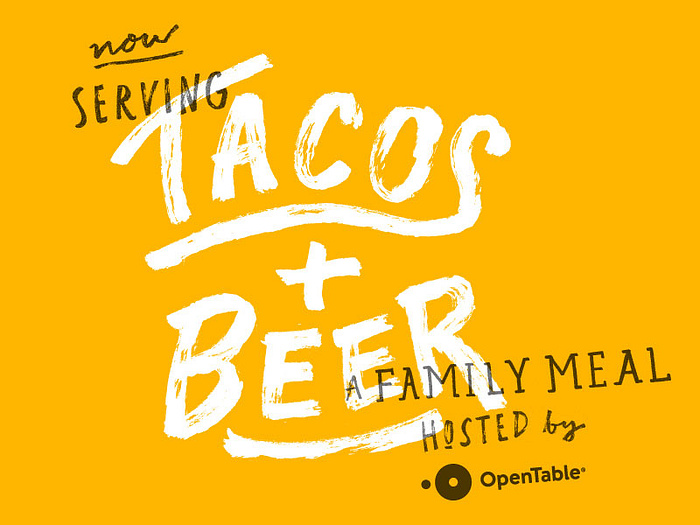 Tacos + Beer by Nicholas Kasimatis for OpenTable Design on Dribbble