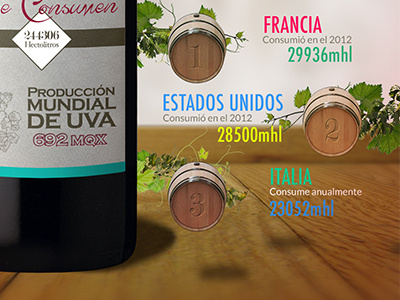 Winegraphic barrel bottle info graphic wine world