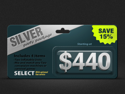 blíster Package blister discount metal package plastic sale silver