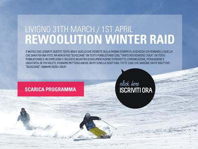 Rewoolution Raid 2012 - Website Mockup css design gradients html photoshop ski snow web website winter