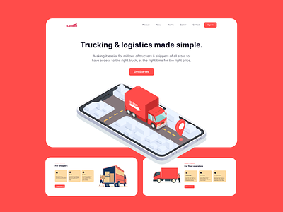 Blackbuck - Trucking & Logistics Landing Page