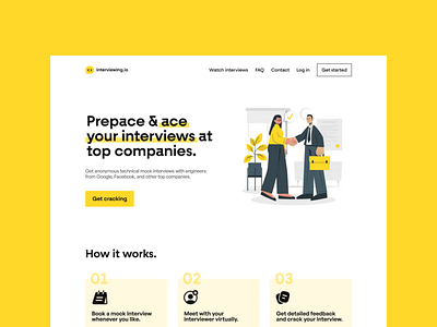 Interviewing.io Website Landing Page Redesign