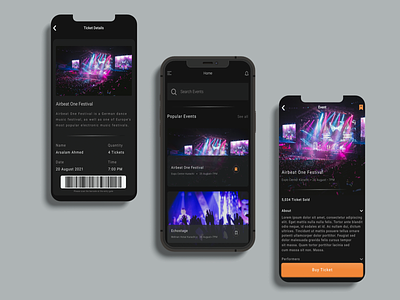 Concerts Mobile App Ui app app design booking app design figma design graphic design mobile app template ui uiux userinterface