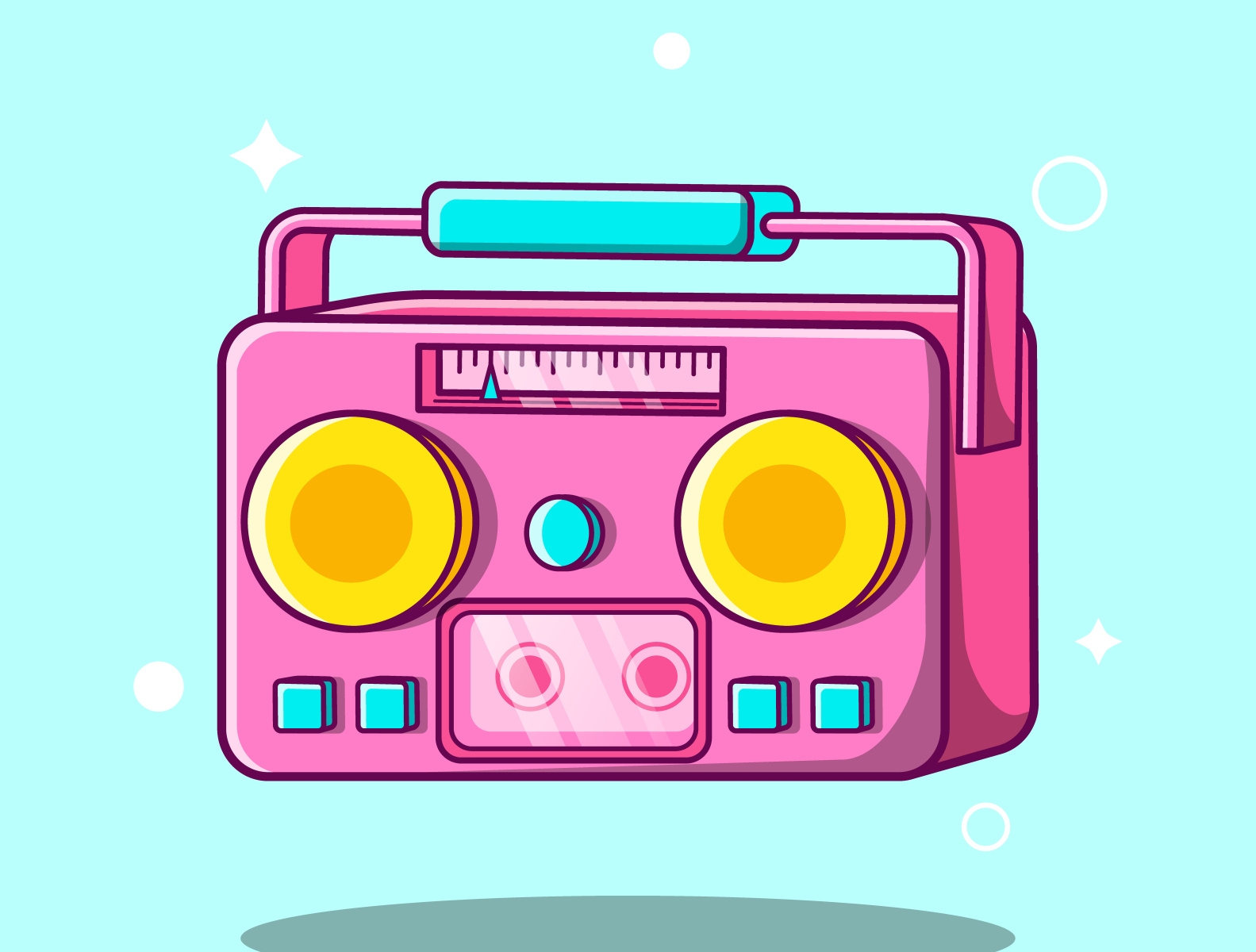 Boombox Cartoon by Idesign88 on Dribbble