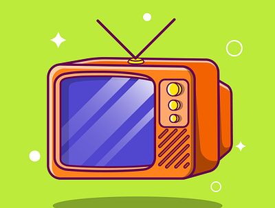 Classic Retro Television 3d animation app branding design graphic design illustration logo vector