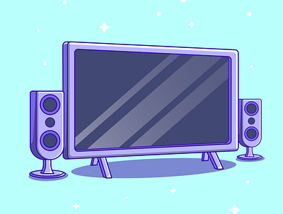 Modern Television LED Cartoon 3d animation app branding design graphic design illustration logo ui vector