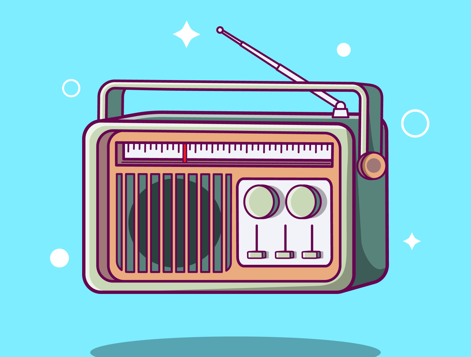 Old Retro Classic Radio Cartoon by Idesign88 on Dribbble