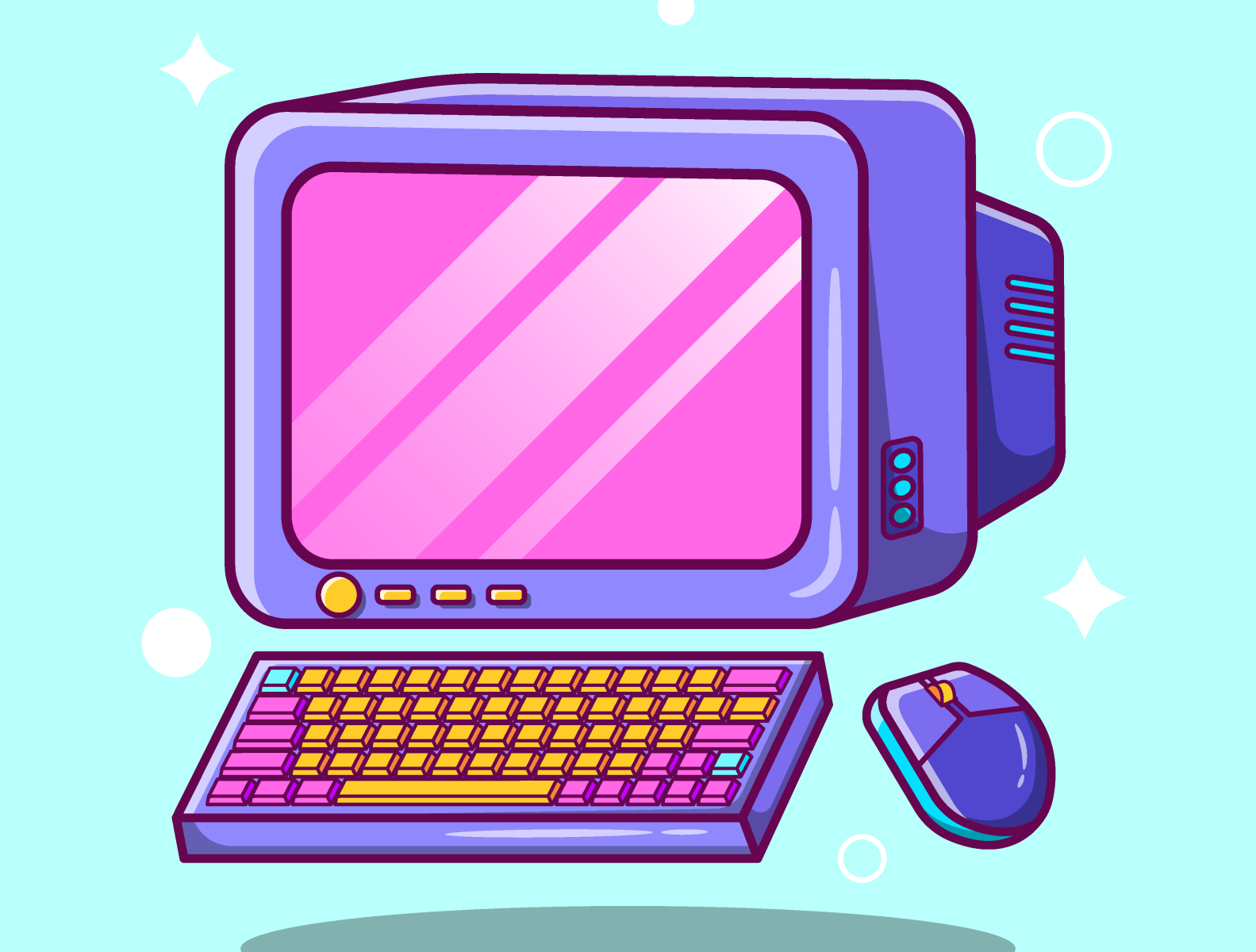 Cute Computer Cartoon by Idesign88 on Dribbble