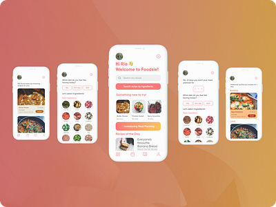 Foodsie - The recipe and meal planner App app branding design graphic design minimal ui ux
