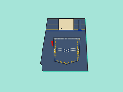 Levi's flat graphic design illustration jeans levis pants