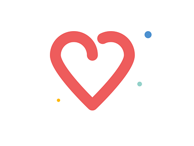 Heart app flat graphic design heart help iphone loading logo mark