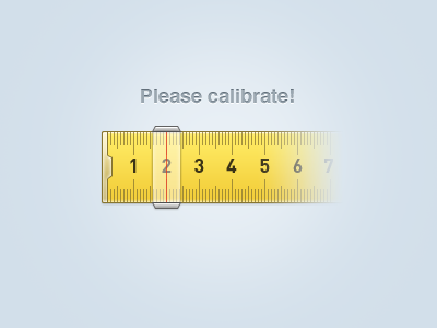 Calibration Slider app ruler ui