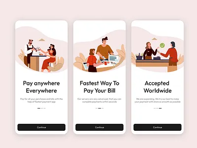 Payment onboarding screen design illustration mobile onboarding onboarding screen payment qr qr code ui