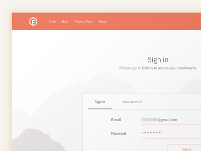 Login page of a WIP project